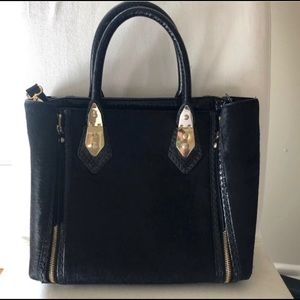 Beautiful Henri bend haircalf tote